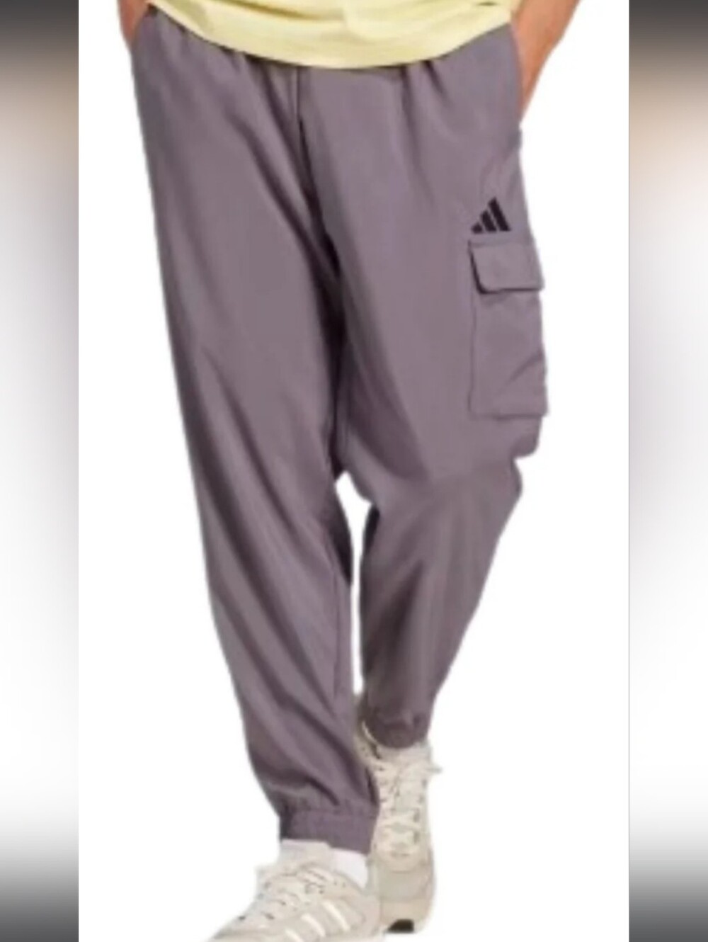 adidas City Escape Premium Woven Cargo Trousers Grey / Purple - Size S